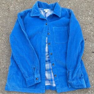 L.L. Bean Vibrant Blue Corduroy Shirt